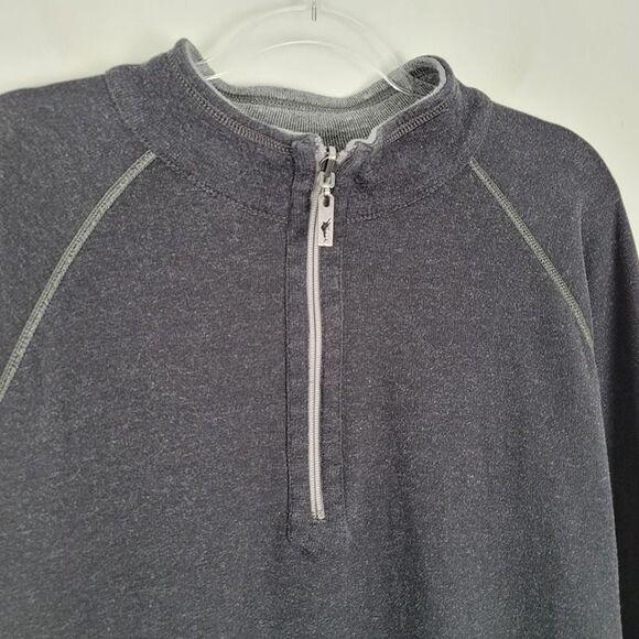 Tommy Bahama Size XXL Reversible Flipshot Half Zip Pullover Sweater Gray - Picture 10 of 12